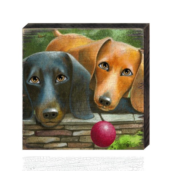 Designocracy 851111612 Wheres the Ball Art by Laura Seeley on Wooden Board Wall Decor 8511116B12